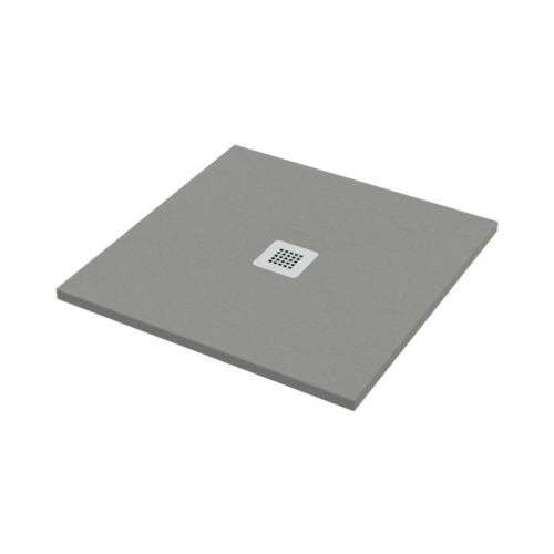 Piatto doccia 90x90 h.2,8 in marmo resina effetto pietra grigio opaco Ardesia