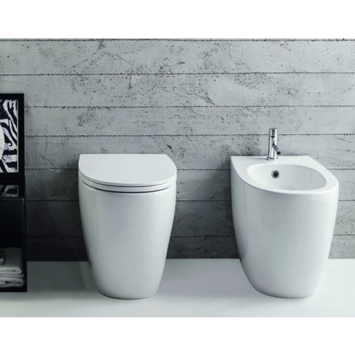 Bidet a terra filomuro new MULTI 4ALL monoforo cm 54x36 di Ceramica Globo