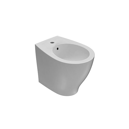 Bidet Bowl+ filomuro scarico traslato cm. 55x38 bianco di Ceramica Globo