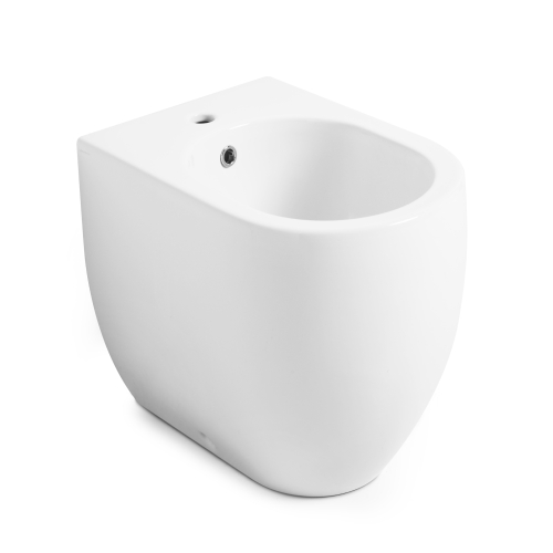 Bidet Flo filomuro salvaspazio cm. 48x36 in ceramica bianco lucido di Ceramica Kerasan