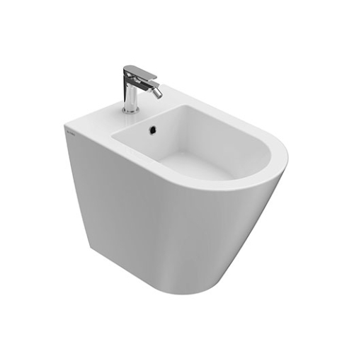 Bidet Forty3 filomuro scarico traslato cm. 57x36 bianco lucido di Ceramica Globo