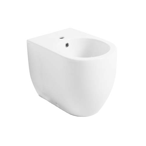 Bidet Flo filomuro cm. 56x37 in ceramica bianco lucido di Ceramica Kerasan