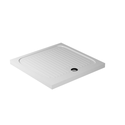 Piatto doccia 90x90 h.6 in ceramica bianco lucido Flat di Ceramica Galassia