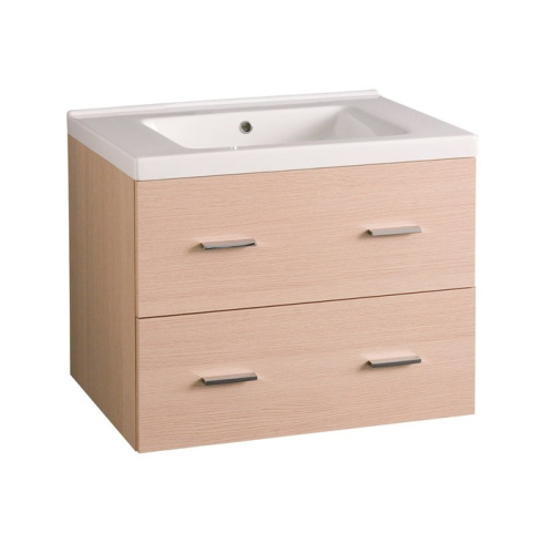 Lavabo Consolle Trendy sospeso/su mobile 86x51 senza foro in ceramica bianco lucido di Ceramica Azzurra