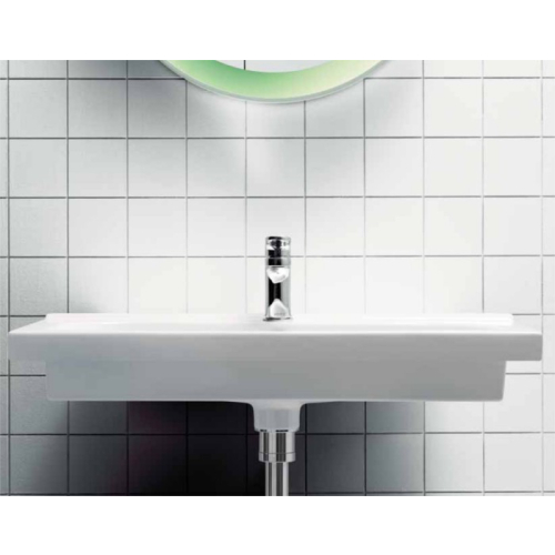 Lavabo Consolle Cult sospeso/su mobile 71x41 monoforo in ceramica bianco lucido di Ceramica Azzurra