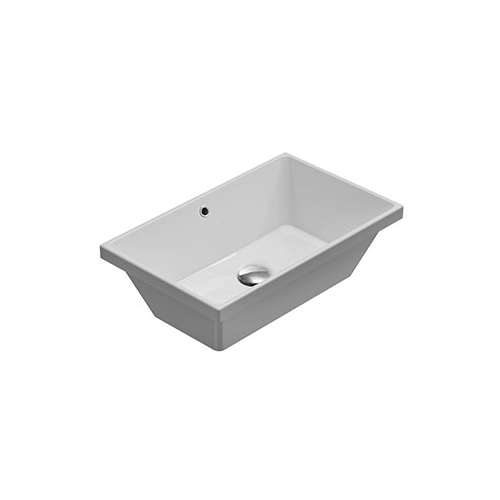 Lavabo Stockholm incasso cm. 55x34 rettangolare bianco lucido di Ceramica Globo