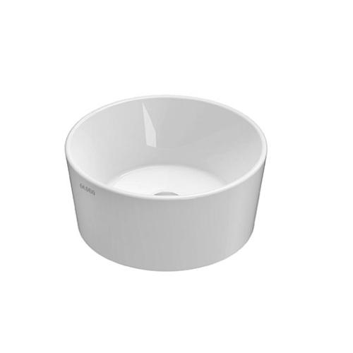 Lavabo Forty3 appoggio salvaspazio cm. 35 tondo in ceramica bianco lucido di Ceramica Globo