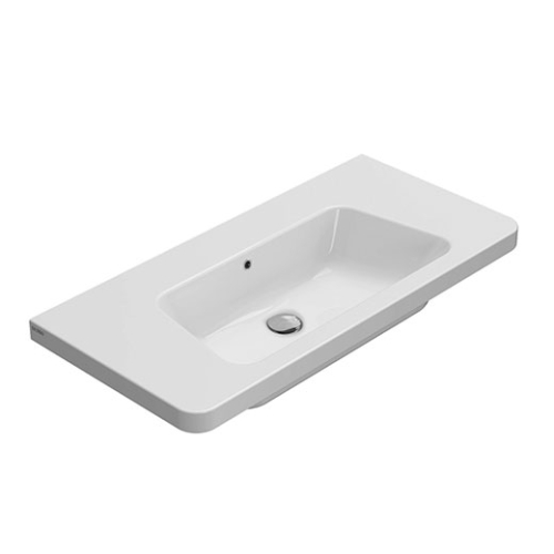 Lavabo Grace sospeso/per mobile cm. 100x48 rettangolare bianco lucido di Ceramica Globo