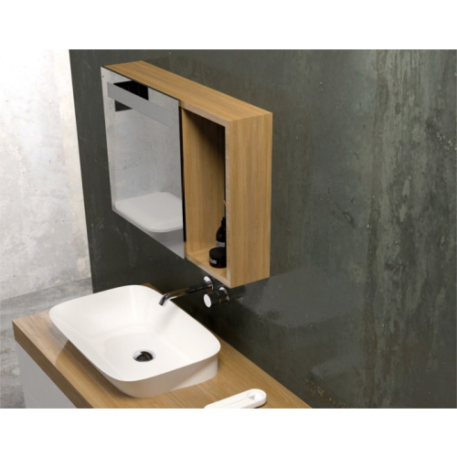 Lavabo Prua appoggio/incasso 70x40 senza foro in ceramica bianco lucido di Ceramica Azzurra