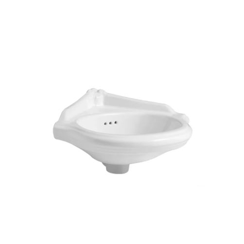 Lavabo Jubileum sospeso ad angolo salvaspazio 35x35 inceramica bianco lucido di Ceramica Azzurra