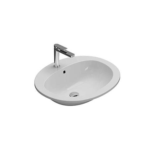 Lavabo Maiori incasso cm. 62x52,5 in ceramica bianco lucido di Ceramica Globo