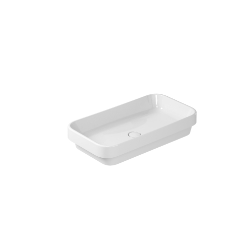 Lavabo MEG11 incasso soprapiano cm. 70x38 bianco lucido di Ceramica Galassia