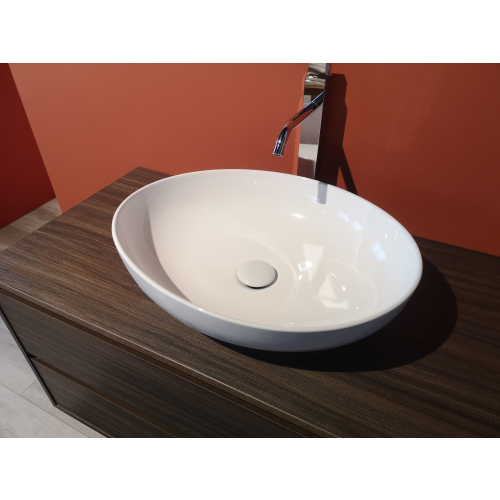 Lavabo Pixel appoggio 51,5x39 ovale in ceramica