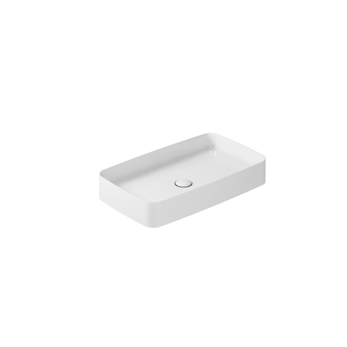 Lavabo Smartb appoggio cm. 65x38 rettangolare bianco lucido di Ceramica Galassia