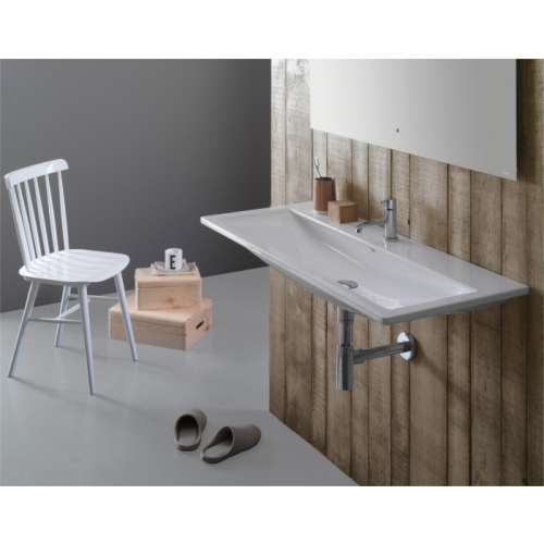 Lavabo sospeso Stockholm 102x45 di Ceramica Globo