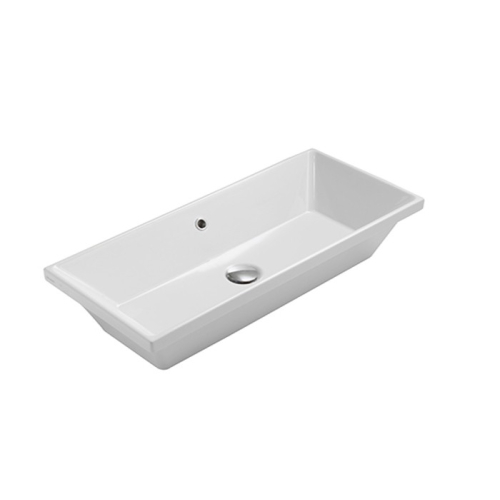 Lavabo ad incasso sottopiano Stockholm cm 75x34 di Ceramica Globo