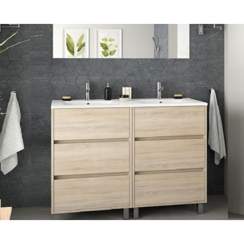 Mobile a terra Arenys cm. 120 con lavabo rovere caledonia di Salgar