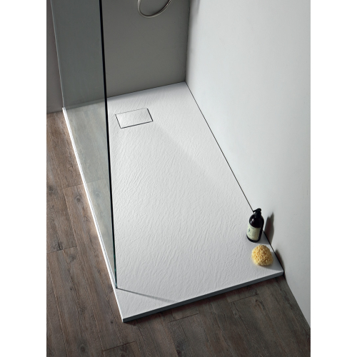 Piatto doccia 80x140 in smc poliestere bianco bianco di Tamanaco