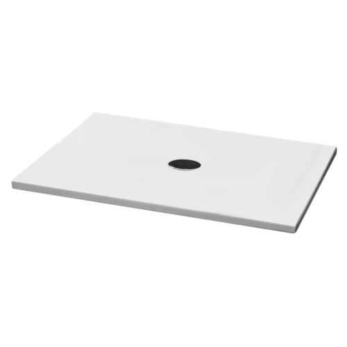 Piatto doccia 100x100 h.3 in ceramica bianco opaco Uniko di Ceramica Azzurra