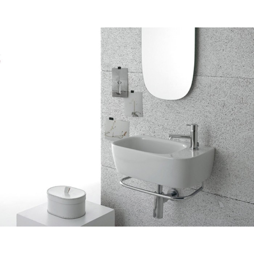 Portasciugamani in ottone cromato per lavabo Genesis 50x30 di Ceramica Globo