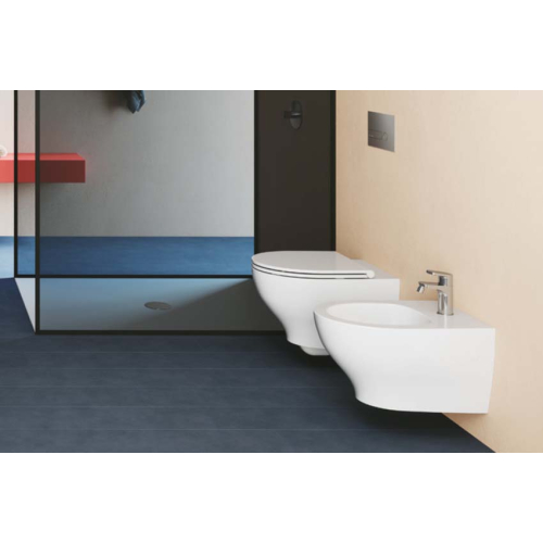 Sanitari Pratica sospesi senza brida cm. 53x35,5 con sedile softclose di Ceramica Azzurra