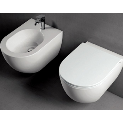 Sanitari Comoda sospesi cm. 51,5x36 con sedile sottile softclose di Ceramica Azzurra