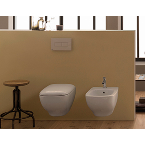 Sanitari Genesis sospesi cm. 51x37 con sedile softclose di Ceramica Globo