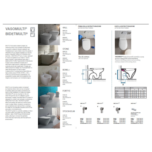 Vaso a terra filomuro traslato senza brida 4ALL cm 54x36 di Ceramica Globo