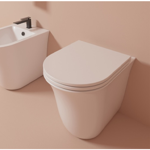 Water/bidet Flut filomuro senza brida cm. 52,5x36 bianco lucido di Ceramica GSG