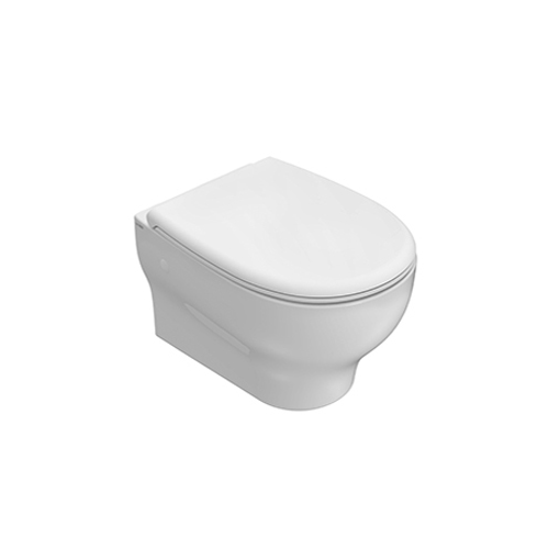 Water Grace sospeso senza brida (rimless) cm. 52x36 bianco lucido di Ceramica Globo