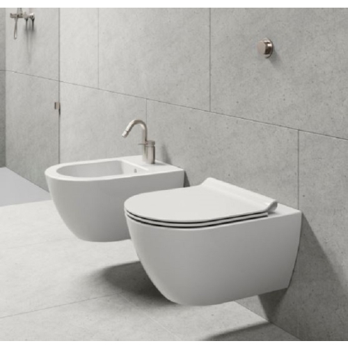 Water Pura sospeso senza brida cm. 55x36 bianco lucido di Ceramica GSI