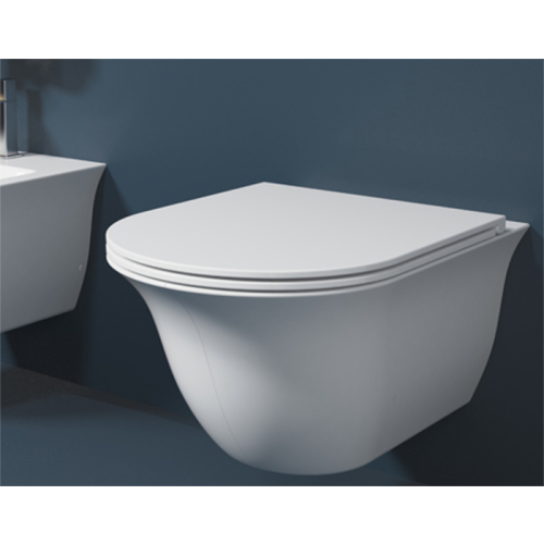 Water/bidet Flut sospeso senza brida bianco lucido di Ceramica GSG