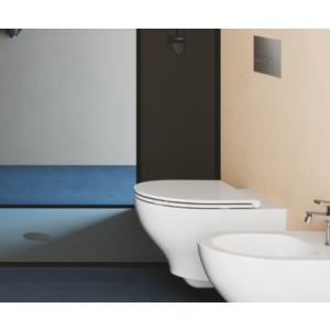 Bidet Pratica sospeso bianco lucido di Ceramica Azzurra