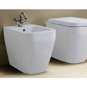 Bidet Tulip One filomuro bianco lucido di Ceramica Azzurra