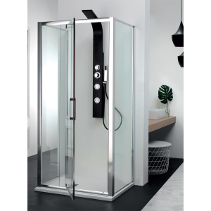 Box doccia FPB40 in cristallo 6 mm. cm. 65x70x65 profilo cromo di Tamanaco