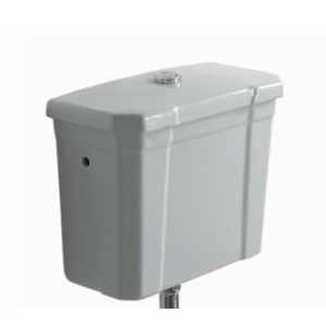 Cassetta di scarico a zaino Ethos in ceramica bianca di Ceramica Galassia