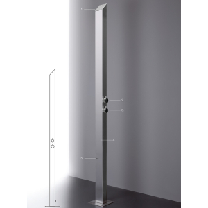 Colonna doccia Po in acciaio spazzolato di Tamanaco