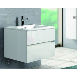 Lavabo consolle sospeso/appoggio 61x51 rettangolare in ceramica bianco lucido di Ceramica Azzurra