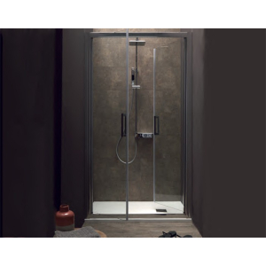 Porta doccia FPSL60 in cristallo 6 mm cm. 80 con profilo cromato di Tamanaco