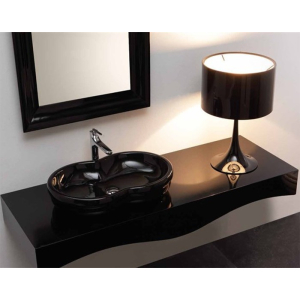 Lavabo Time appoggio 65x42 in ceramica bianco lucido di Ceramica GSG