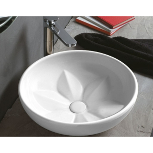 Lavabo d'arredo appoggio cm 45 bianco lucido di Ceramica Azzurra