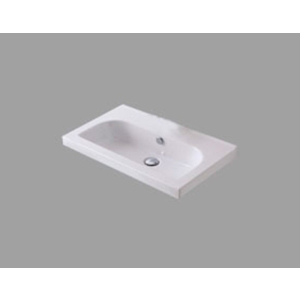 Lavabo Consolle Cult sospeso/su mobile 71x41 senza foro in ceramica bianco lucido di Ceramica Azzurra