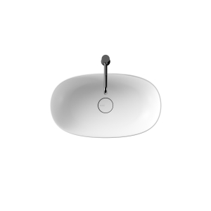 Lavabo Form appoggio 60x35 ovale in ceramica bianco di Ceramica Alice