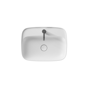 Lavabo Form appoggio 65x40 rettangolare in ceramica bianco di Ceramica Alice