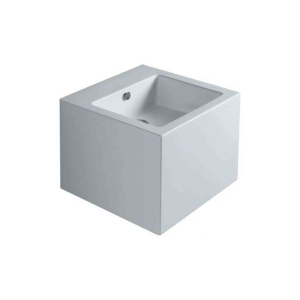 Lavabo Frozen sospeso cm. 50x50 quadrato in ceramica bianco lucido di Ceramica Simas