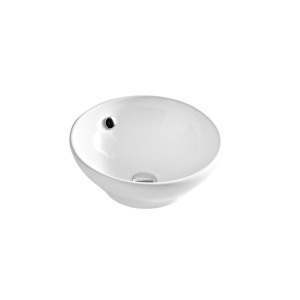 Lavabo Fuori 1 appoggio cm. 43 salvaspazio senza foro in ceramica bianco lucido di Art Ceram