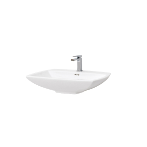Lavabo Jazz sospeso/su colonna cm. 70x49 in ceramica bianco lucido di Art Ceram