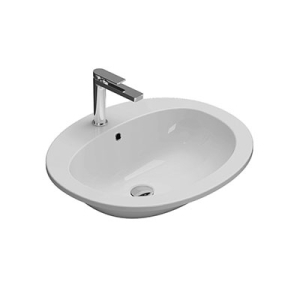 Lavabo Maiori incasso cm. 62x52,5 in ceramica bianco lucido di Ceramica Globo