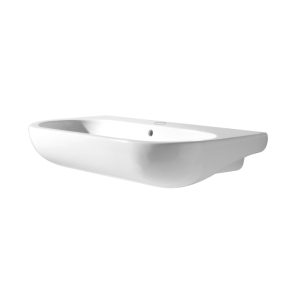 Lavabo Nuvola sospeso 90x45 monoforo in ceramica bianco lucido di Ceramica Azzurra