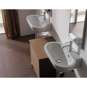 Lavabo sospeso Bowl+ cm. 60x37 di Ceramica Globo